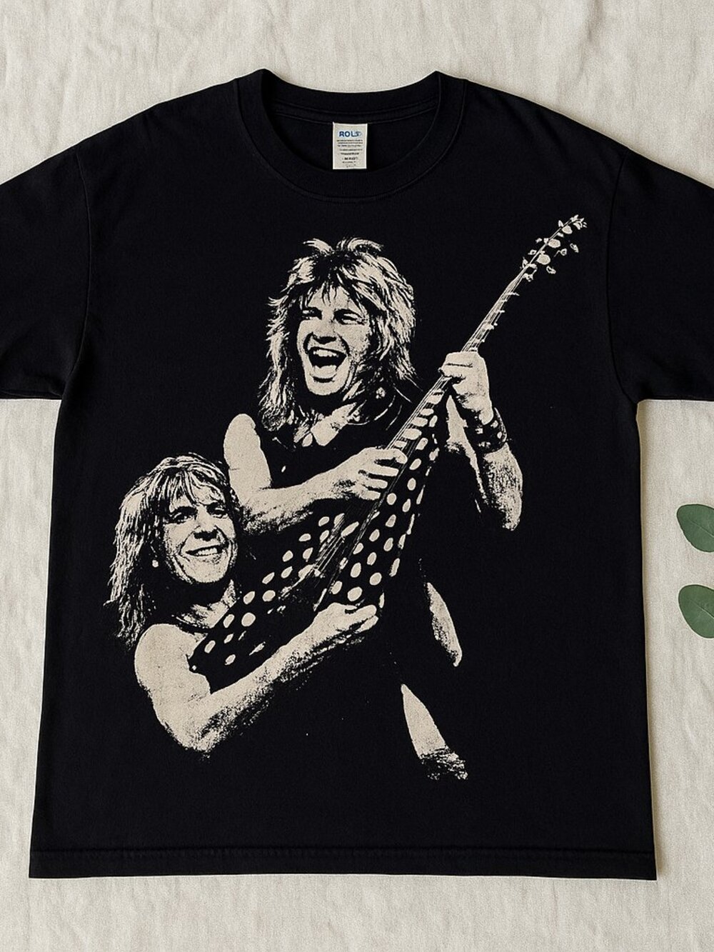 Vintage Rock Guitarist Graphic T-Shirt | Black Music Tee | Retro Concert Style